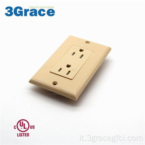 Outlet duplex decorativo outlet resistente alla manomissione